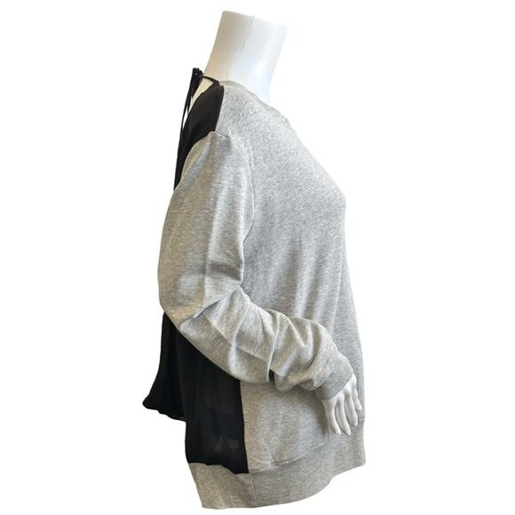 #T48 Sky Sheer Cowl Back Light Weight Sweatshirt SZ L $110 - Picture 8 of 10